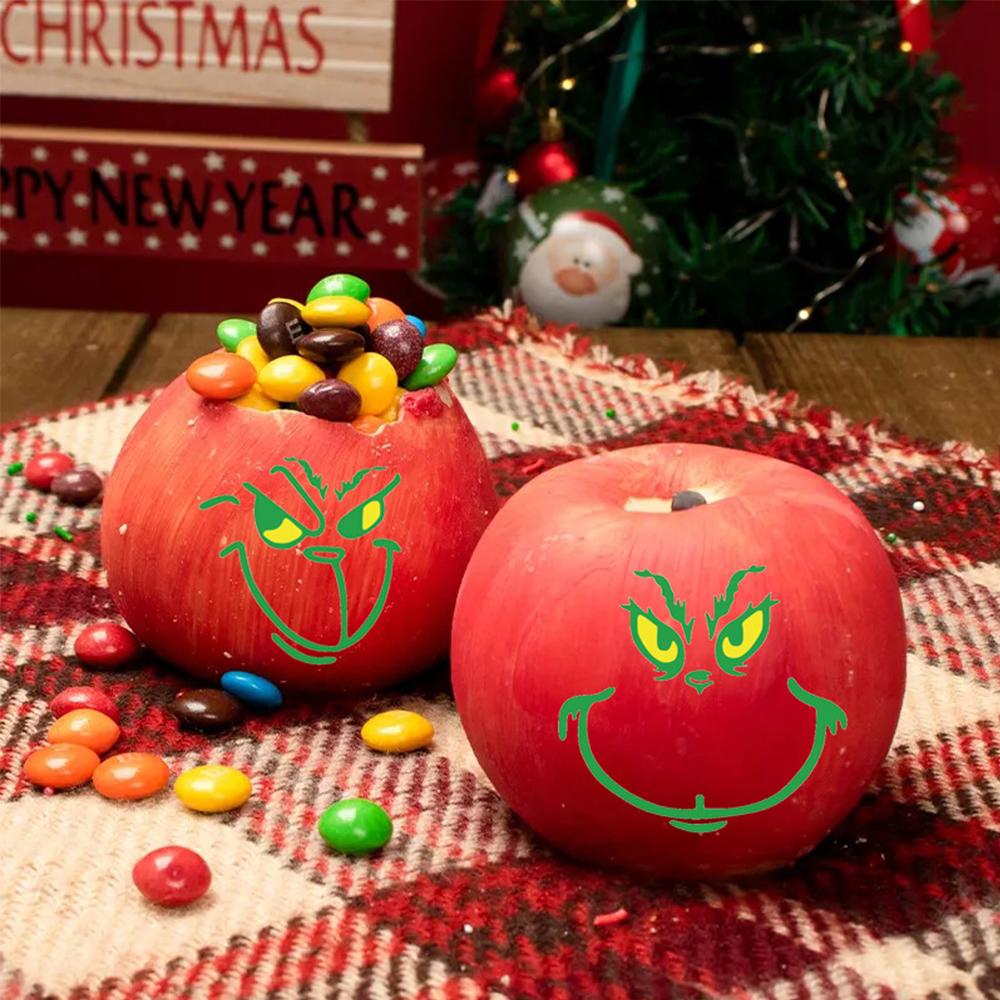 72pcs Christmas Grinch Stickers Face Stickers for Christmas Party Supplies