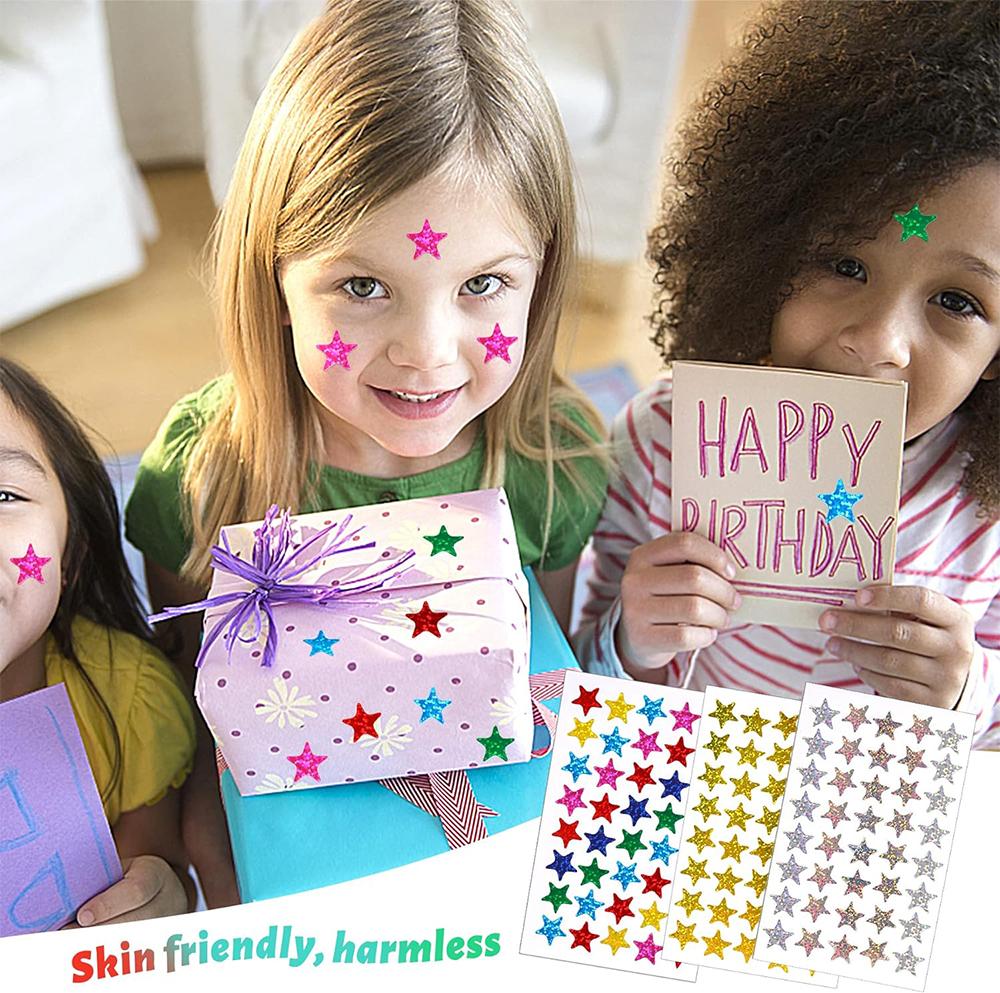 Reward Stickers for Children Colorful  Star Heart  Behavior Chart Scrapbook Sticker Student Teacher Supplies Gift Decoration