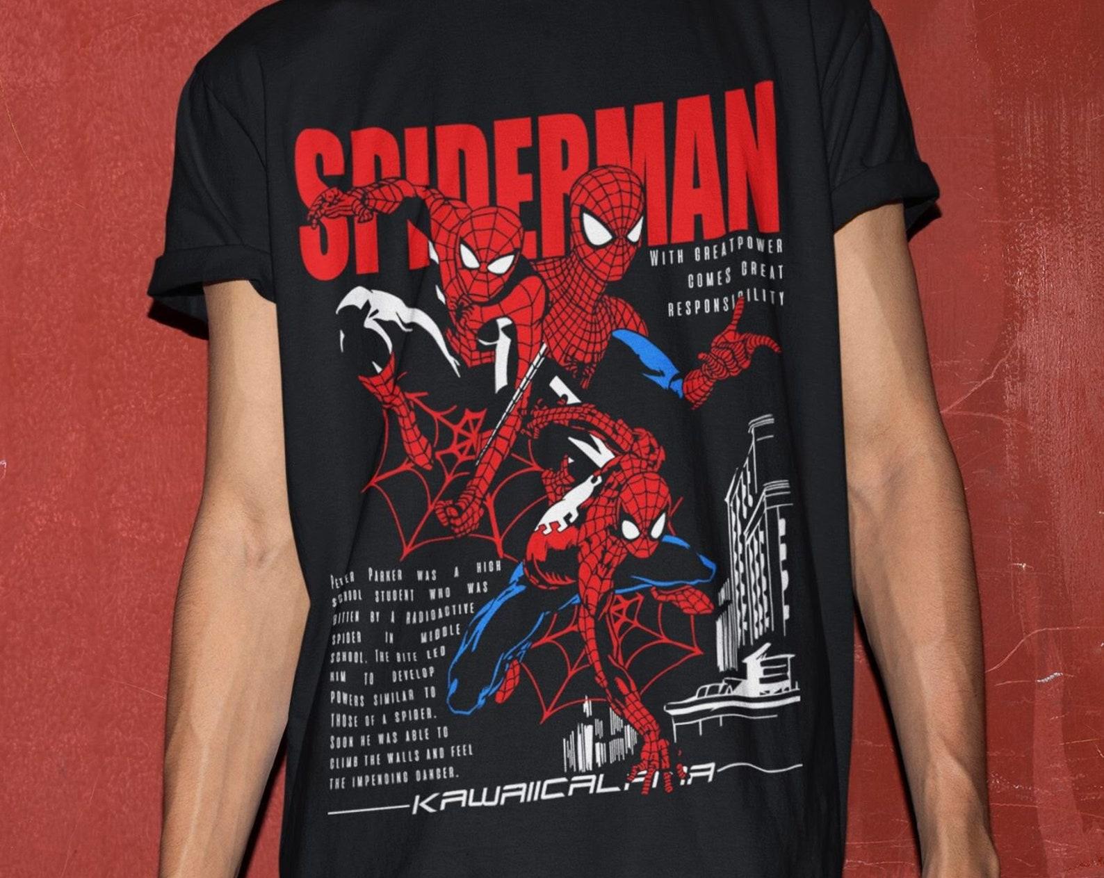 Unisex Spiderman T-Shirt, Spider-Man Shirt, Superhero Shirt, Spiderman Lover Shirt, Retro Family Spider Shirt XL