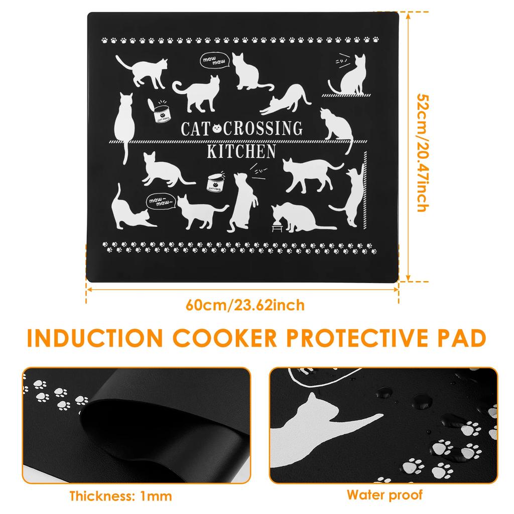 Tapis Protecteur de Plaque à Induction Silicone Protection Anti-Rayures pour Plaque à Induction Tapis Multiusage pour Cuisinière Électrique Protecteur de Plaque de Cuisson Anti-Rayures
