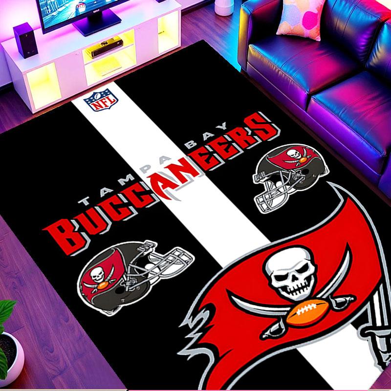 Tampa Bay Buccaneers Print Rug, Washable Floor Carpet, For Entryway Dorm Laundry Room Office Study, Home Decor Birthday Christmas Gift