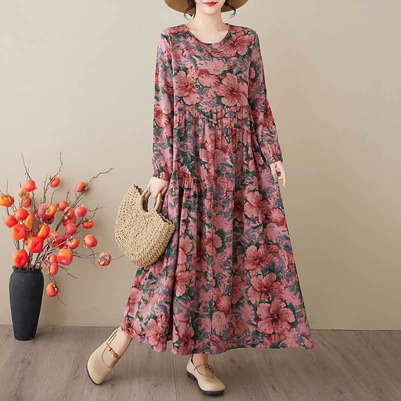 

Весенне-осеннее платье с длинными рукавами и кружевом для женщин one size