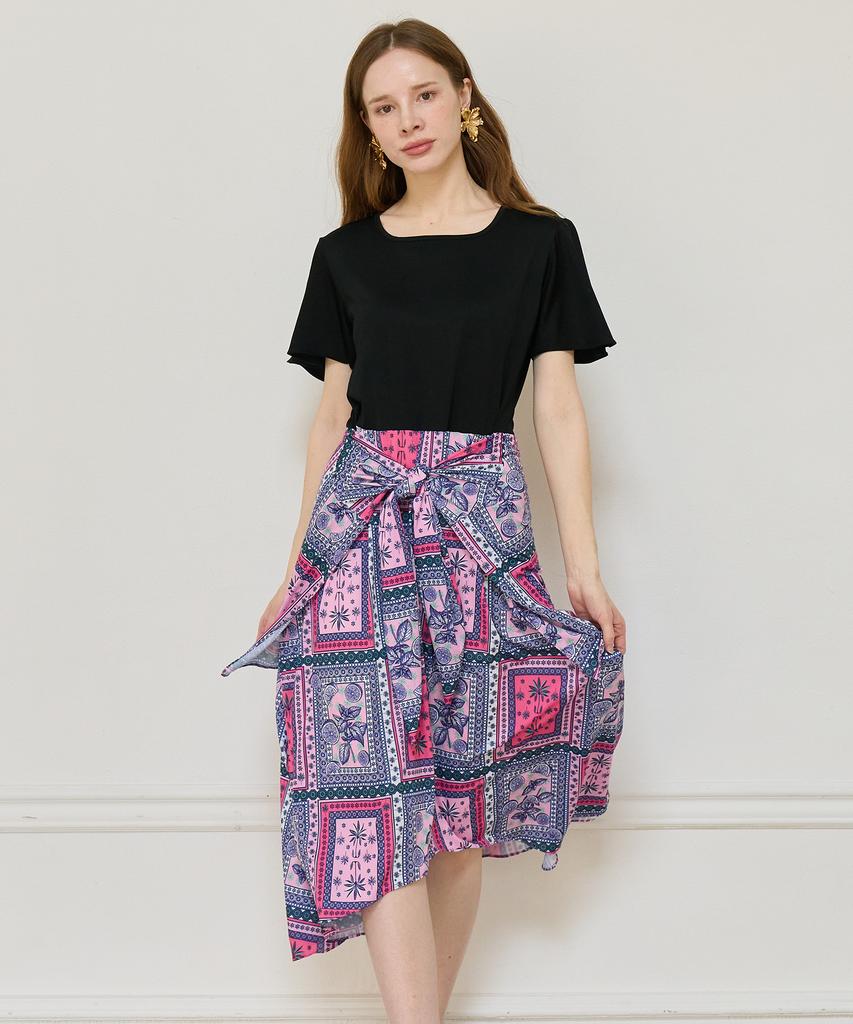 Bonide Square Neck Cover Dress Per Pink