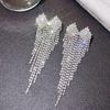 Elegant Tassel Long Earrings: European & American Fashion, High-End Prom & Evening Goddess Style.