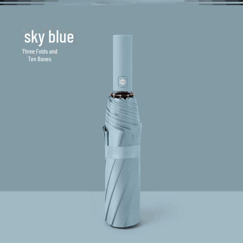 Parapluie pliant automatique coréen à double usage pour étudiantes - Protection contre le soleil et la pluie, résistant aux UV, grand.