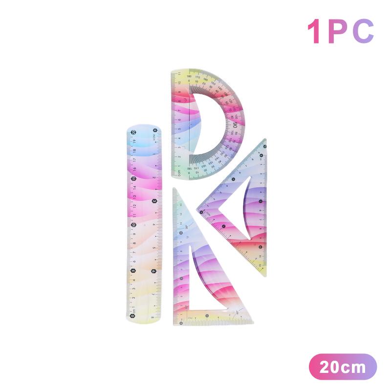 

Набор линеек 1/2/3 шт. Мягкие пластиковые цветные радужные линейки Небьющиеся Сгибаемые Гибкие линейки для школьных и офисных принадлежностей