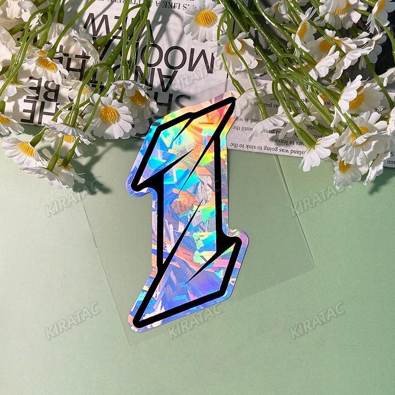 1PC Holographic Carbon Fiber Arabic Numerals Motorcycle Stickers Waterproof Vinyl Decals for BMW KTM YAMAHA Kawasaki Suzuk Honda