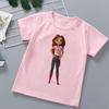 Hot-selling Children's T-shirt with Mustang Spirit Cartoon Print, Fashionable and Trendy for Girls