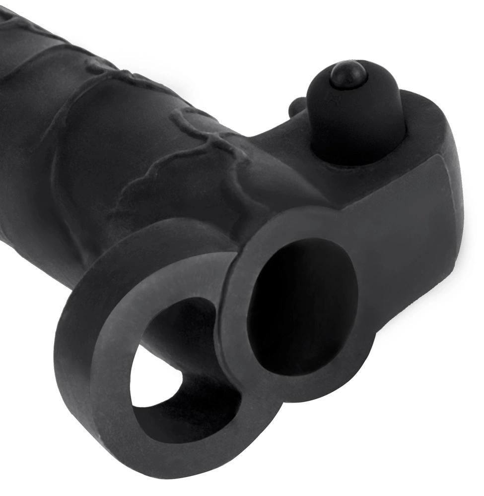 Fantasy X-Tensions - Vibrating Penis Sleeve 33% Thicker +5.1cm Longer Black