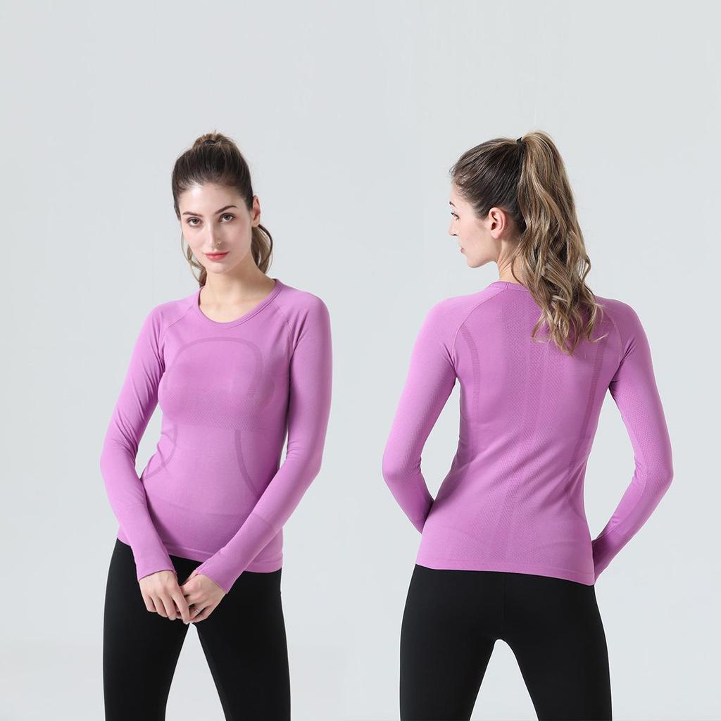 Damen 2.0 Langarm Yoga-Top - Atmungsaktives Fitness-Laufshirt