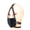 Aisile Adult Black Harness Anti-Vomiting Silicone Mouth Gag