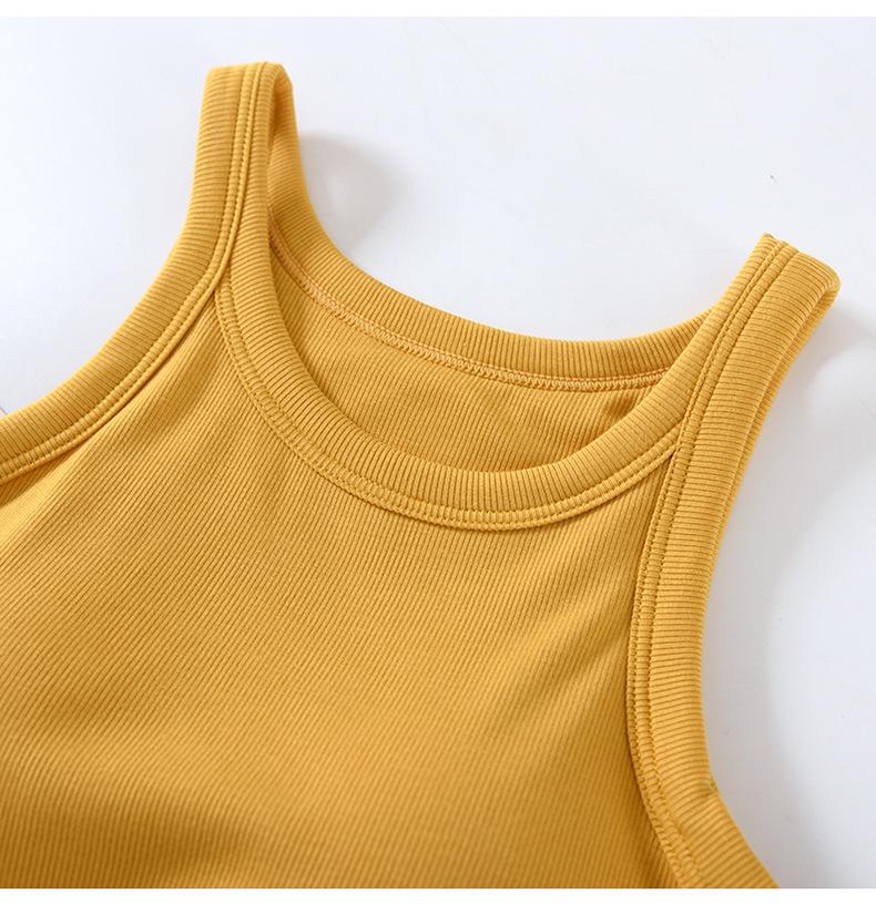 Women's Sleeveless Camisole with Integrated Bra Pads