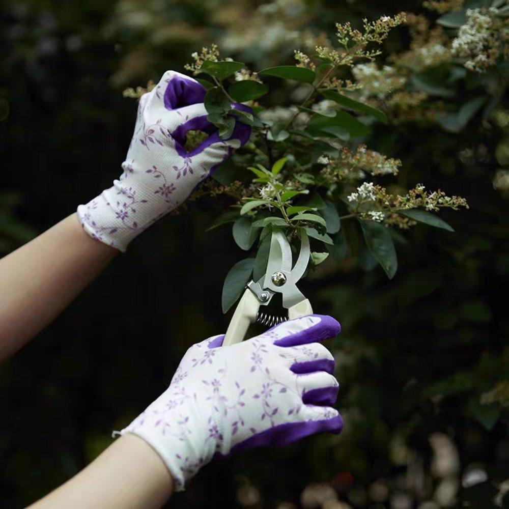 3Pairs Breathable Latex Foam Gloves Comfortable Working Glove Durable Gardening Gloves  For Women