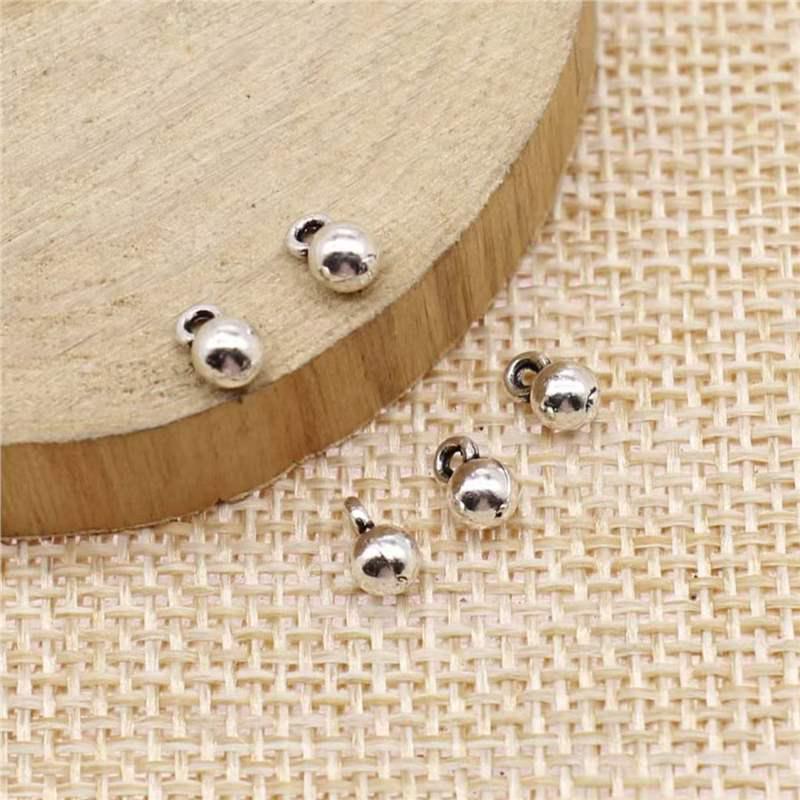 Starlight Moon Bell Pendant Tassel Jewelry DIY Materials - Silver Necklace/Bracelet Beading Accessories