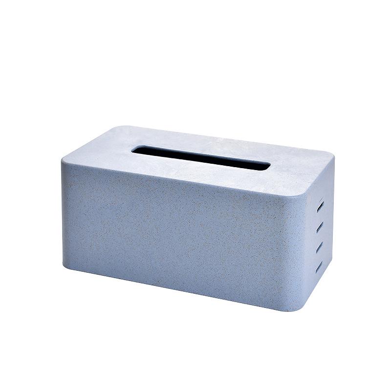 European-Style Adjustable Wheat Straw Tissue Box for Living Room Coffee Table