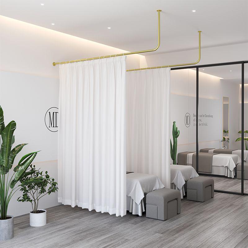 Wrought Iron Beauty Salon & Health Center Partition Curtain Rod for Beds
