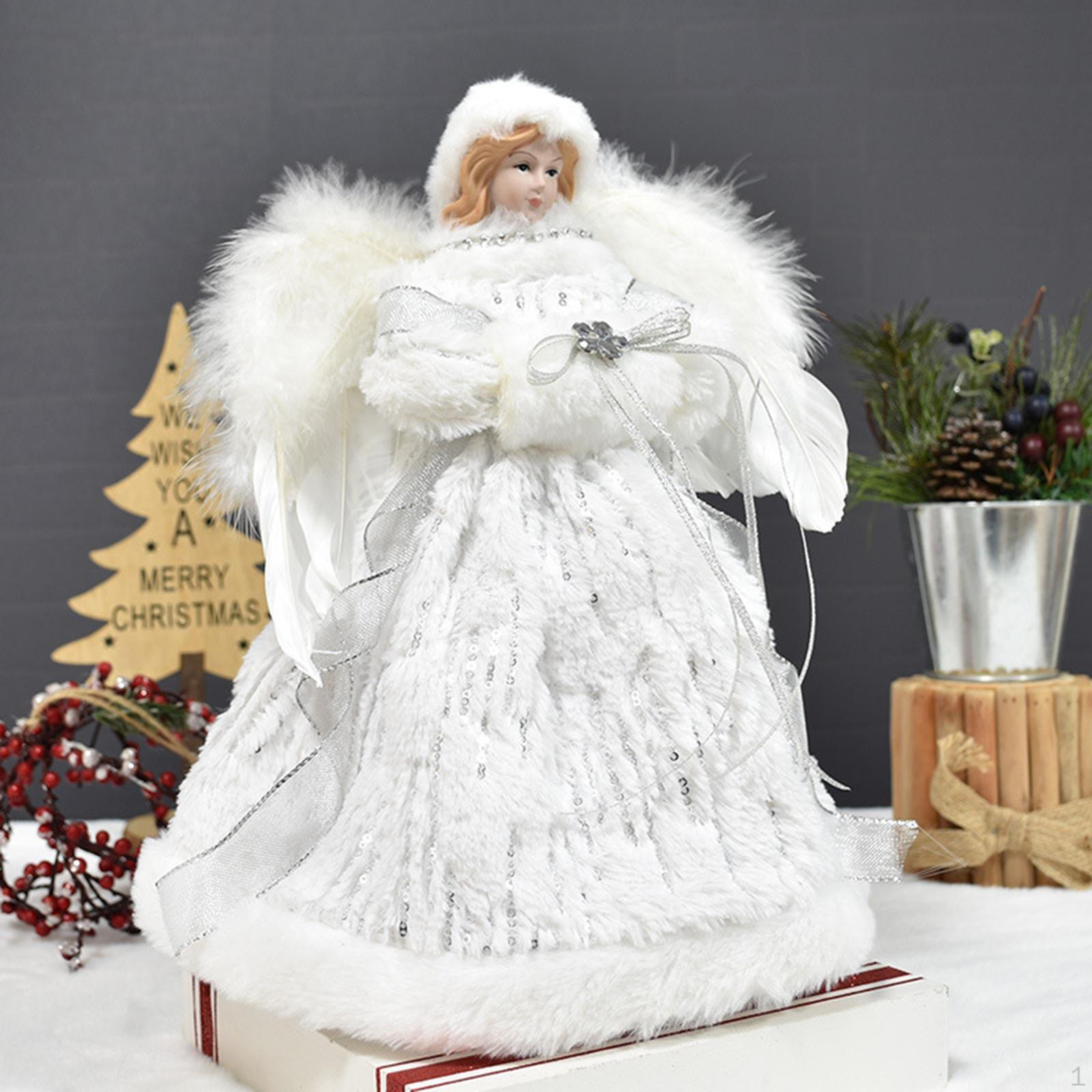 Treetop Dolls Craft Plush Figurine Gift Ingenious Creative Smiling Beautiful Angel Ornament Natale Angel B