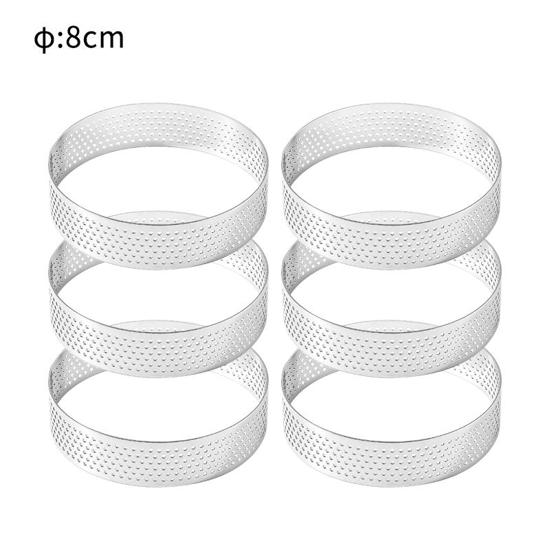FAIS DU Perforated Round Tart Ring Stainless Steel Fruit Pie Tartlet Mold for Baking DIY Dessert Cake Mousse Molds Kitchen Tools