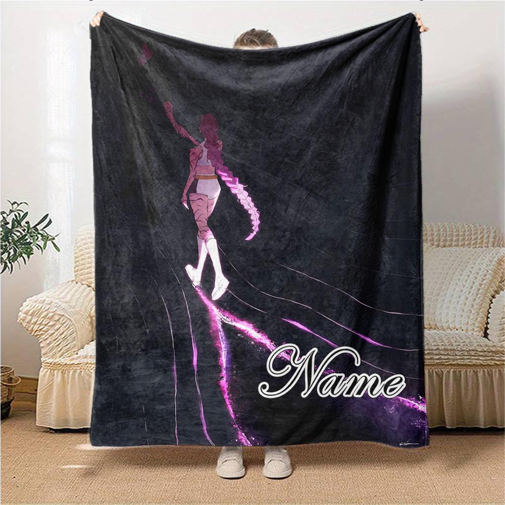 Custom Name Blue Tiger Hat Party Blanket For Couch Bed Plush Cozy Fuzzy Blanket Super Soft Warm Blankets For Fall And Winter 0916193