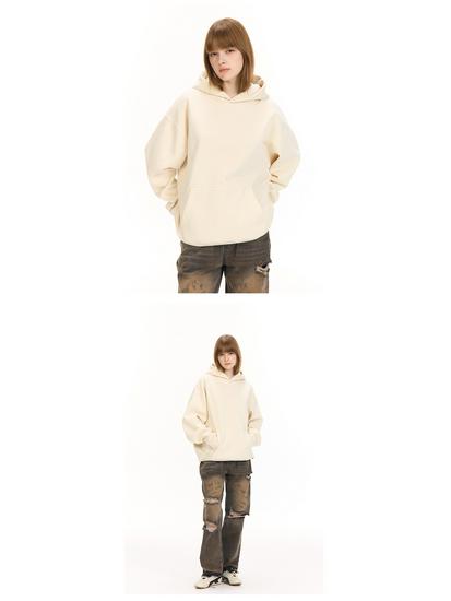 UNF 500G Heavyweight Fleece-Lined Hooded Pullover Sweatshirt for Men and Women, Ideal for Autumn and Winter