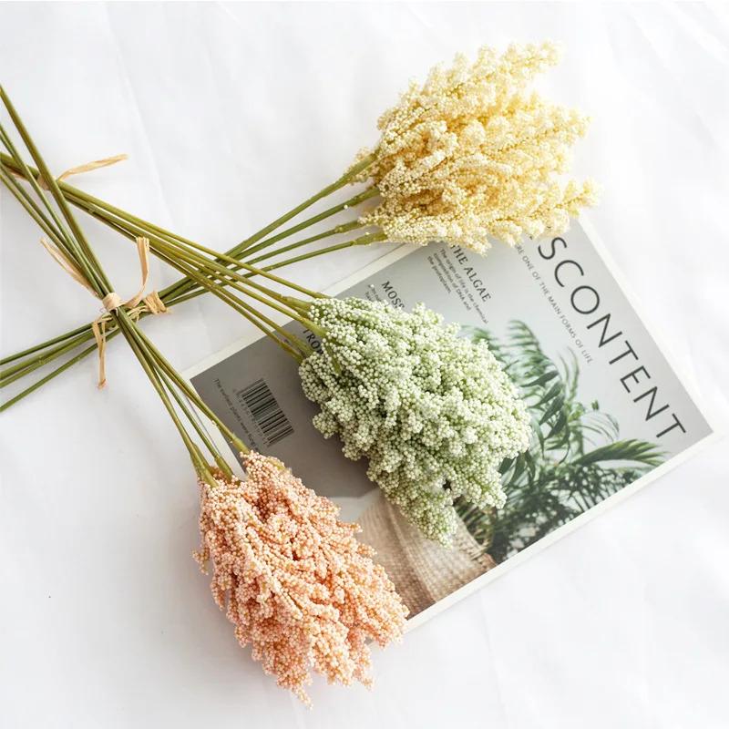 Colorful Wheat Bunches Foam Flowers - Multifunctional Artificial Decor, Perfect for Wedding Engagement Home Garden