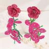 Exaggerated Flower Tassel Earrings Bead Long Tassel Earrings New Drop Earrings  Ear Jewelry