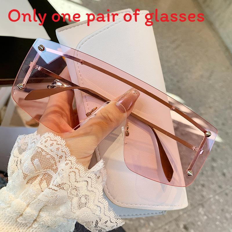 Metal Rim Square Sunglasses For Men Women With Uv400 Protection For Outdoor Fashion And Driving