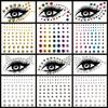 6 foi Bindi Dots Bijuterii de față pentru femei Pietre prețioase Stick On Eye Cristale Autocolant Lacrimi Curcubeu Perla Stras pentru Decor Nail Art