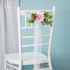 Beautiful Flower Chair Adornment For Weddings Artificial Flower Decoration With Green Leaves for Aisle Seating Top Sale