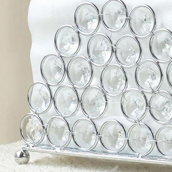 Yousheng Crystal Napkin Holder, Stable Vertical Storage Napkin Stand, with Anti-Slip Feet, Durable Rust-Proof Tissue Dispenser for Home And