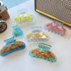 1Pcs Cute Transparent Goldfish Hair Clips Cartoon Acetate Claw Clip Shark Crab Hair Clip Hair Accessories For Women Girls