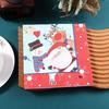 Snowman Print Square Napkins - Virgin Wood Pulp, Christmas Design
