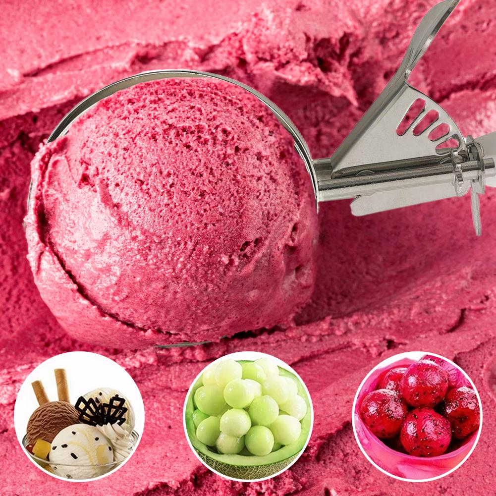 Stainless Steel Ice Cream Ball Scoop Multipropose Ice Cream Scoop Rust-proof Ice Cream Digger for Cookie Ice Cream