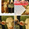 2pcs, 2D FLAT PRINTING Curtains (Without Rod) Cow Positivity Halloween Festival Fashion Curtains Versatile Durable Polyester