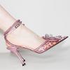 Huizhou New Rhinestone Transparent High-heeled Sandals Women's Thin Heels Pointed European and American High-heeled Shoes with Baotou Foreign Trade