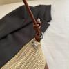 Women Handmade Woven Small Single Shoulder Crossbody Bucket Bag For Daily Beach Use