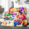 Mario Friends Feast Flannel Blanket Super Soft Warm Cozy Blanket For Sofa Bed Office Travel Allseason Home Decor Gift