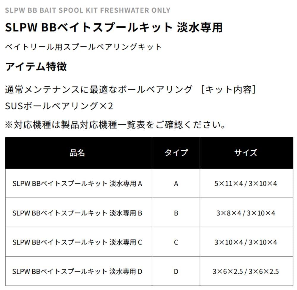 Daiwa SLP WORKS Bearing Kit SLPW BB Baitcasting Spool Kit for Freshwater Fishing, Inner Diameter x Outer Diameter x Thickness (mm) 3 x 6 x 2.5 3 x