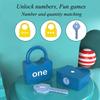 Number Matching Number Lock Key Toys Math Count Learning Number Toy  For Toddler