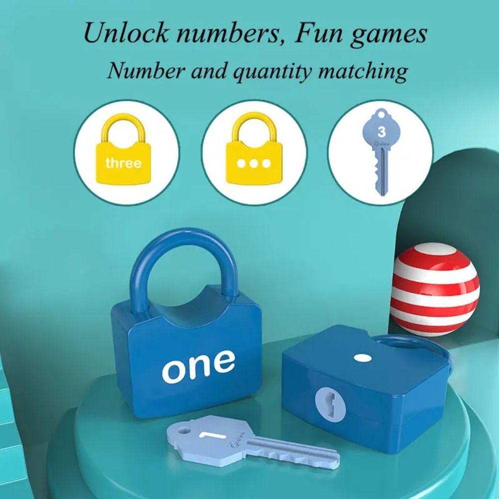 Number Matching Number Lock Key Toys Math Count Learning Number Toy For Toddler