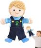 Kids Hand Puppets 11.8" Plush Girl Puppet for Puppet Theater, Odorless Skin-Friendly Soft Hand Puppet Toy for Family Show