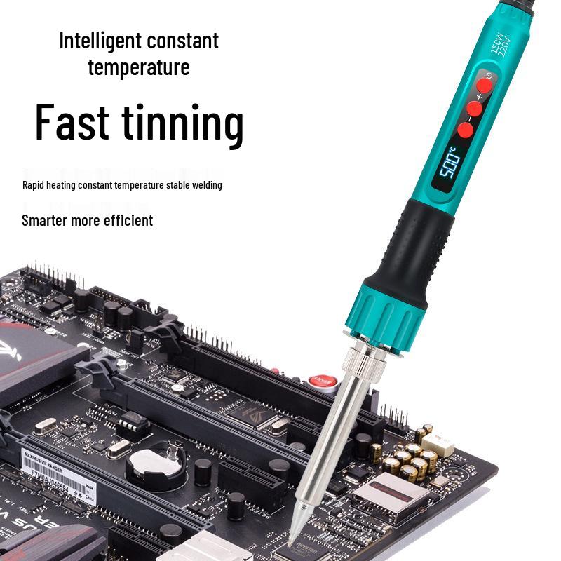 High-Power 200W Digital Soldering Iron with Temperature Control, US/EU Spec, 150W for Home Use