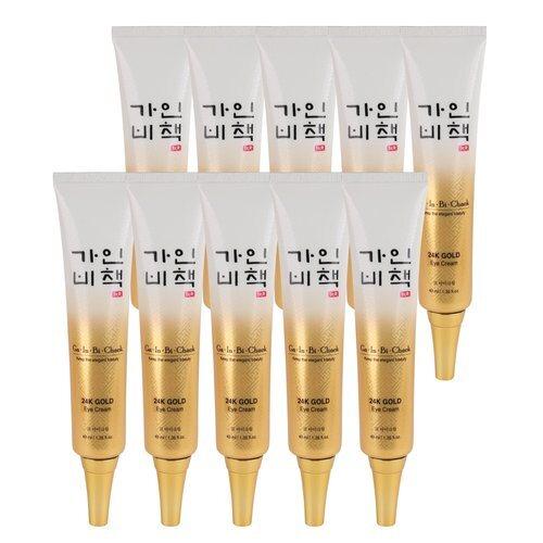 [GaInBiChaek] (10ea) GaInBiChaek Jin 24K Gold Eye Cream 40ml / Ginseng Cultured Root Exosome Elasticity Care Wrinkle Improvement_635092