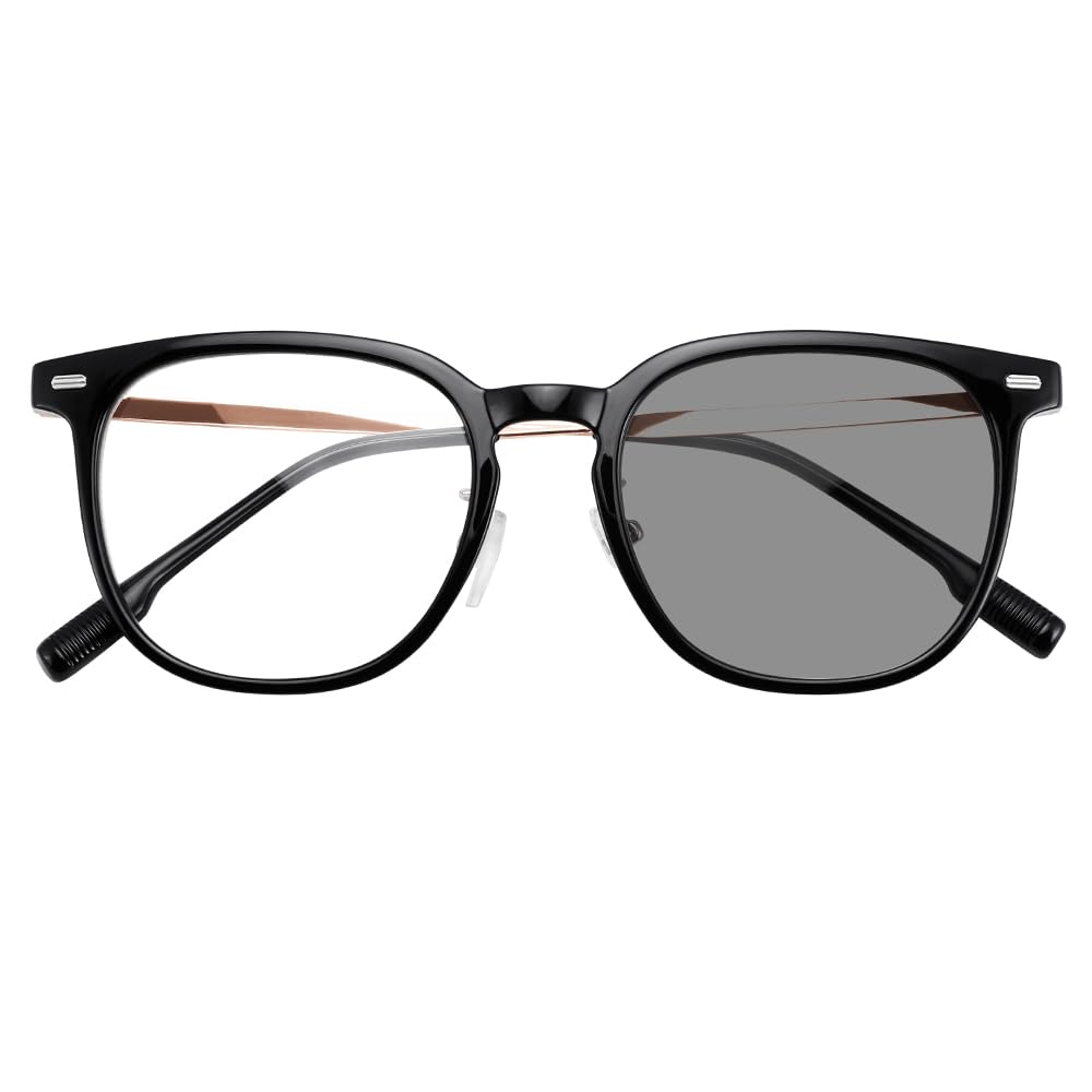 

FEISEDY Модные фотохромные очки, блокирующие синий свет, для женщин B1362, меняющие цвет, легкие, унисекс, черные, чёрный