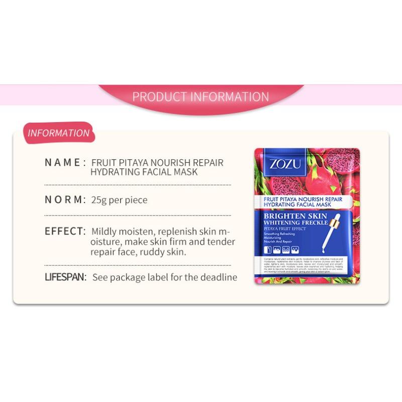 ZOZU Fruit Mask Hydrating Mask Face Mask Hydrating Mask