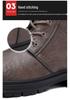 Men's High-Top Winter Fashion Boots with Wool Lining - Warm & Thickened for Cold Weather.