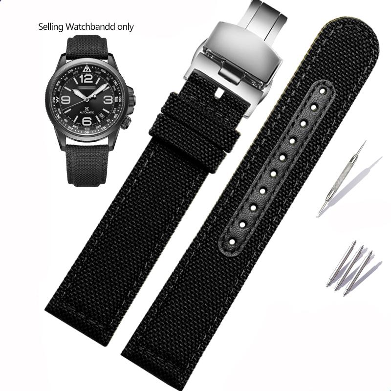 21mm 22mm Nylon Watchband For Seiko PROSPEX Watch Band Outdoor Sports Waterproof SRPC31J1 Male Series SSC295J1 Canvas Bracelet
