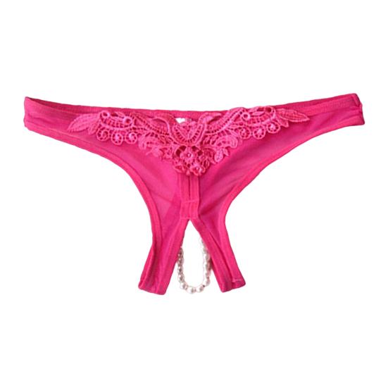G-string Panties Low Waist Open Crotch See-through Hollow Hip G-String Panties Women Accessory