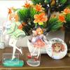 New "The Quintessential Quintuplets" 8CM Acrylic Stand Figurines In Cherry Blossom Miko Costumes: Ichika, Nino, Miku, Yotsuba, and Itsuki.