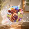 2D Flach, 1 Set/83 Teile 18,8 cm Acryl Puzzle 2D Flach - Sonnenfänger - Dreischichtiges Acryl - Mittlere Schicht ist Puzzle - Buntglas-Effekt Fensteraufhängung D